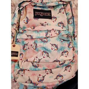 Nwt JanSport Super Brake Unicorn Clouds 25 L Backpack